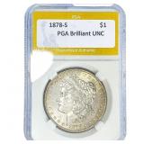 1878-S Morgan Silver Dollar PGA Brilliant UNC