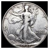 1947 Silver Walking Liberty Half Dollar NEARLY UNC