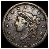 1838 Coronet Head Large Cent LIGHTLY CIRCULATED
