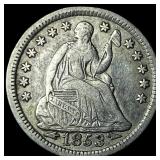 1853 Arrows Seated Liberty Half Dime NEARLY UNCIRC