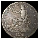 1875-CC Silver Trade Dollar LIGHTLY CIRCULATED