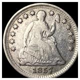 1857 Silver Half Dime LIGHTLY CIRCULATED