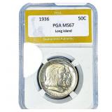 1936 Long Island Half Dollar PGA MS67