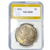 1921 Morgan Silver Dollar PGA MS66