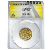 1938-D Buffalo Nickel ANACS MS65
