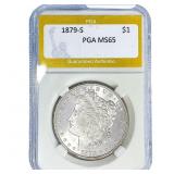 1879-S Morgan Silver Dollar PGA MS65