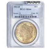 1921-D Morgan Silver Dollar PCGS MS64