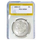 1884-CC Morgan Silver Dollar PGA MS64
