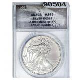 2009 Silver Eagle ANACS MS69