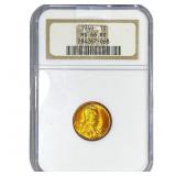 1940 Wheat Cent NGC MS66 RD