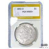 1892-O Morgan Silver Dollar PGA MS65+