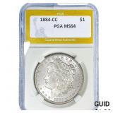 1884-CC Morgan Silver Dollar PGA MS64