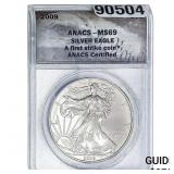 2009 Silver Eagle ANACS MS69
