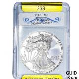 2002 Silver Eagle SGS MS70