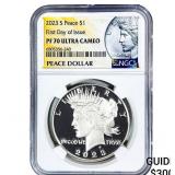 2023-S Silver Peace Dollar NGC PF70 Ultra Cameo