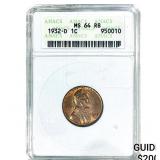 1932-D Wheat Cent ANACS MS64 RB
