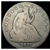 1875 Seated Liberty Half Dollar NICELY CIRCULATED