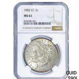 1882-CC Morgan Silver Dollar NGC MS61
