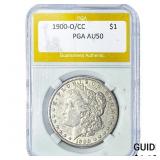 1900-O/CC Morgan Silver Dollar PGA AU50