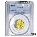 1944-D Jefferson Nickel PCGS MS67