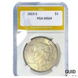 1923-S Silver Peace Dollar PGA MS64