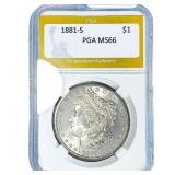 1881-S Morgan Silver Dollar PGA MS66