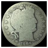 1906-D Silver Barber Half Dollar NICELY CIRCULATED