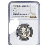 1956 Washington Silver Quarter NGC PF67 Rev Die Go