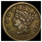 1853 Braided Hair Large Cent CLOSELY UNCIRCULATED