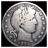 1914 Barber Half Dollar NICELY CIRCULATED