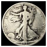 1921-D Silver Walking Liberty Half Dollar LIGHTLY
