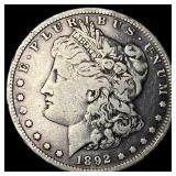 1892 Silver Morgan Dollar NEARLY UNCIRCULATED