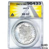 1897 Mercury Silver Dollar ANACS MS62