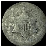 U.S. Silver Three-Cent Piece (Trime) 1851-1873 NIC