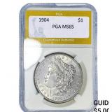 1904 Morgan Silver Dollar PGA MS65