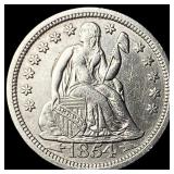 1854 Arrows Seated Liberty Dime CLOSELY  UNCIRCUL