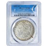 1897-O Morgan Silver Dollar PCGS AU50