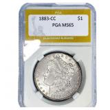 1883-CC Morgan Silver Dollar PGA MS65