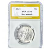1925 Stone Mountain Half Dollar PGA MS66