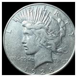 1928 Silver Peace Dollar LIGHTLY CIRCULATED