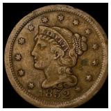 1852 Braided Hair Large Cent NEARLY UNCIRCULATED