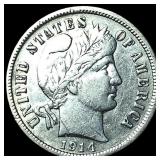 1914-D Silver Barber Dime NEARLY UNCIRCULATED