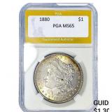 1880 Morgan Silver Dollar PGA MS65
