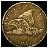 1858 Copper-Nickel Flying Eagle Cent LIGHTLY CIRCU