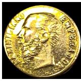 1865 Mexico Maximilian Empire Gold 1 Peso UNCIRCUL