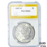 1887-O Morgan Silver Dollar PGA MS63