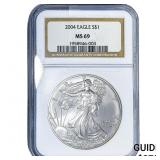 2004 Silver Eagle NGC MS69