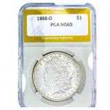 1888-O Morgan Silver Dollar PGA MS65