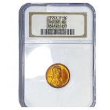 1945-D Wheat Cent NGC MS67 RD