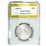 1954-S Washington Carver Half Dollar PGA MS66+